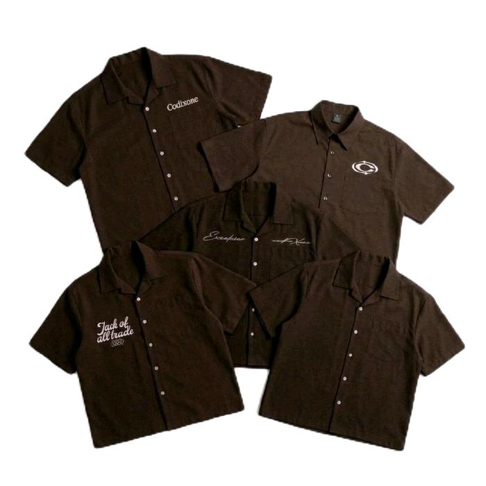 Codixone Kemeja Boxy COKELAT SOLID-Desain Modern & Fleksibel untuk Berbagai Kesempatan - Nyaman & Se