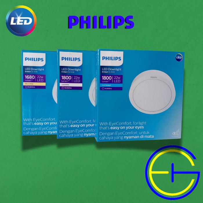 Eridani DL190B LED18 D200 22W Downlight Outbow Bulat Philips RD