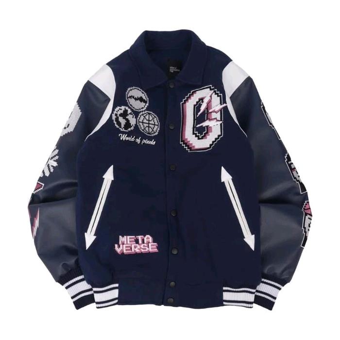 OTHERBRANDS - VARSITY JACKET METAVERSE NAVY