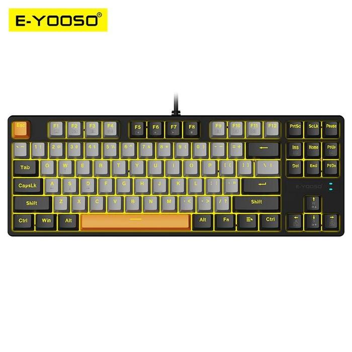 E-YOOSO Z87 USB Mechanical Gaming Wired Keyboard Red Blue Switch