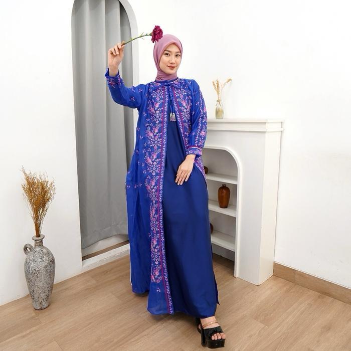 Rita WD 282 / gamis bordir cantik organza / gamis pesta cantik dan mewah