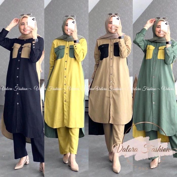 VALORA SET BY GAGIL / SETELAN 2 WARNA GAGIL PREMIUM / SET GAGIL TWOTONE