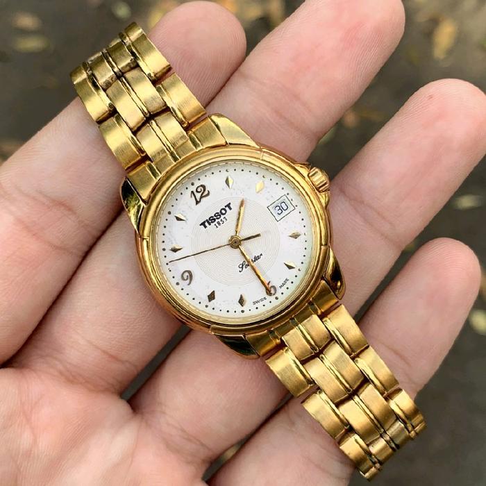ORIGINAL ! Tissot Seastar Quartz Heritage Vintage Jadul Antik Retro A655 756K A655/756K Baterai Gold