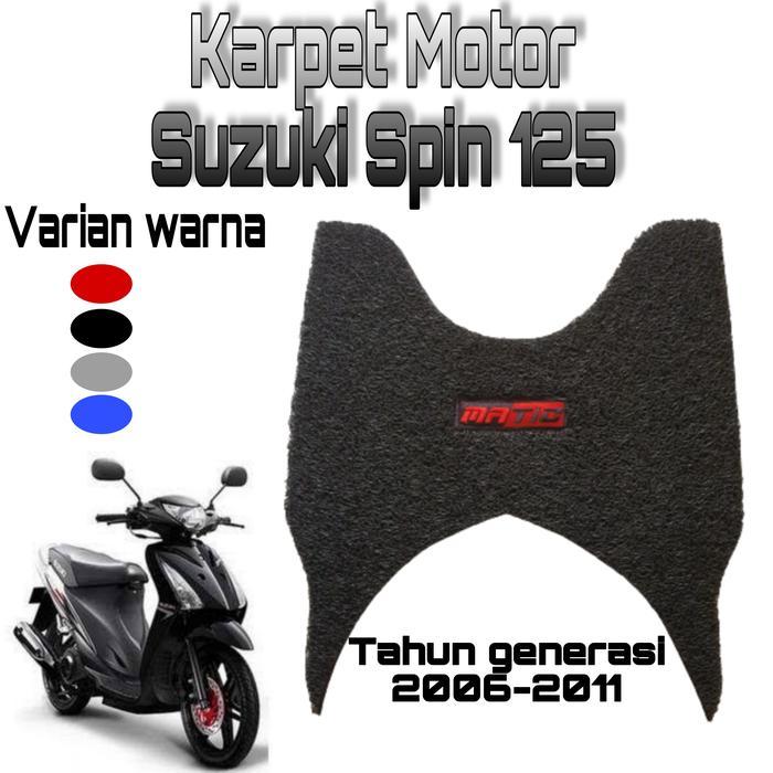 karpet motor suzuki spin 125/125R/125SR/pijakan spin 125 tahun 2006 sampai 2011 bahan karpet mie teb