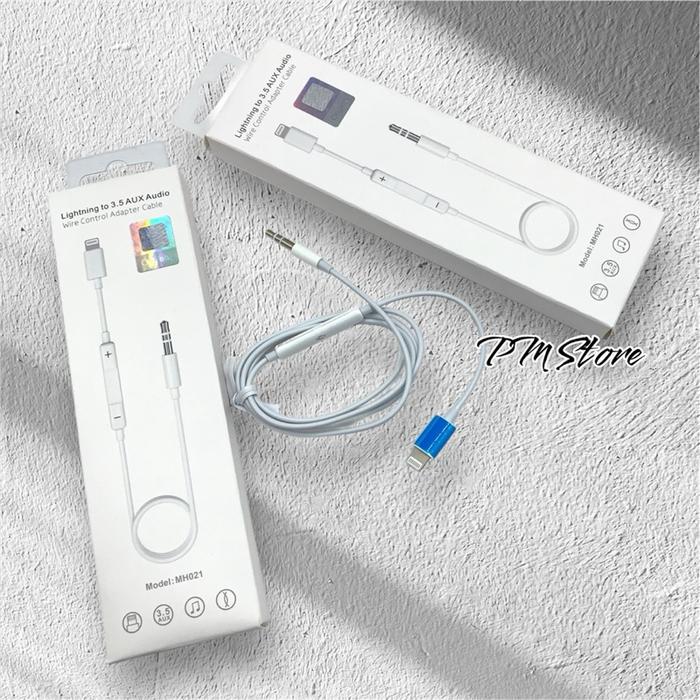 PMS - MH021  Adapter Untuk Iphone to Audio Male / Lighting to Aux 3.5 mm Converter Splitter / Connec