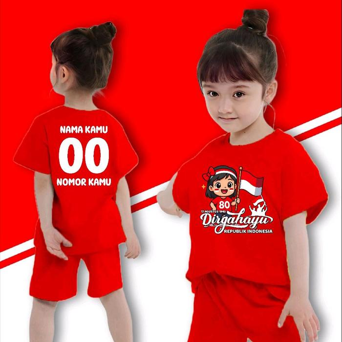 Baju / Setelan / Oneset Baju & Celana Anak UNISEX STA1455 Edisi 17 Agustus Dirgahayu Kemerdekaan Ind