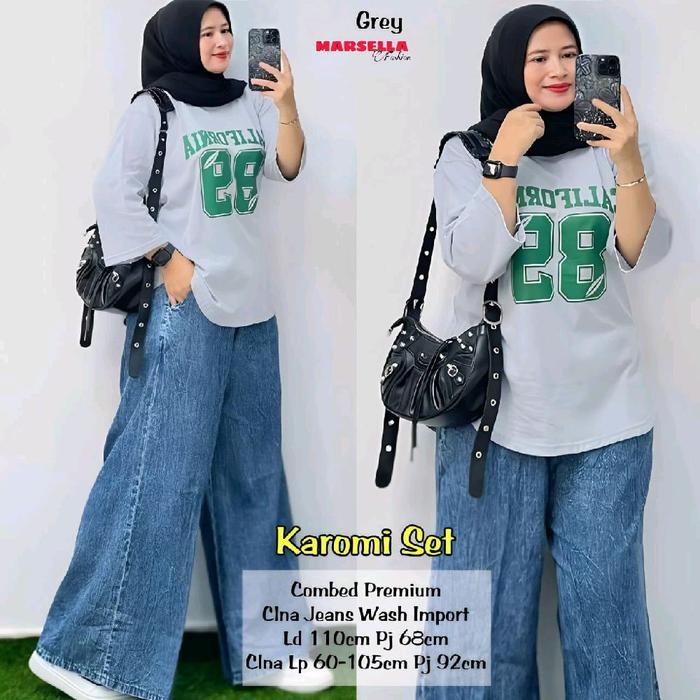 KAROMI SETELAN CELANA JEANS