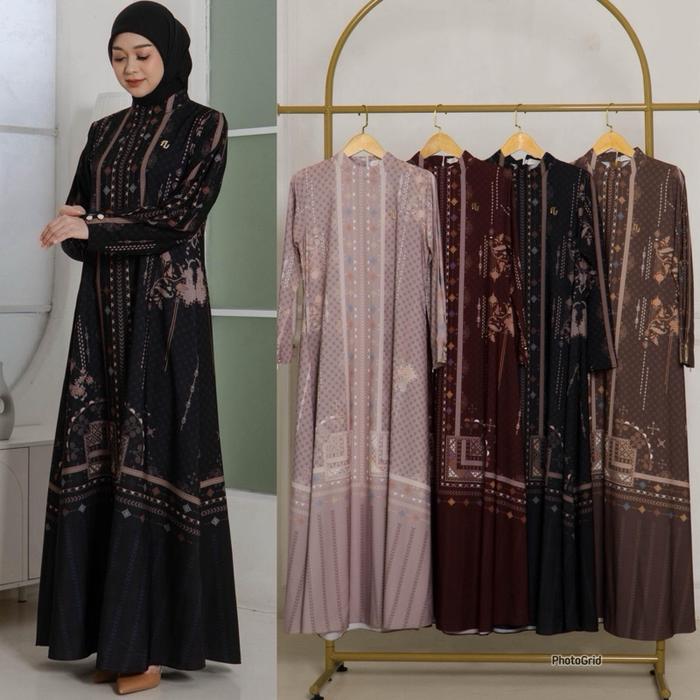 KAZARA DRESS BY ALIRA FASHION/gamis printing exclusive/bisa cod/gamis mewah