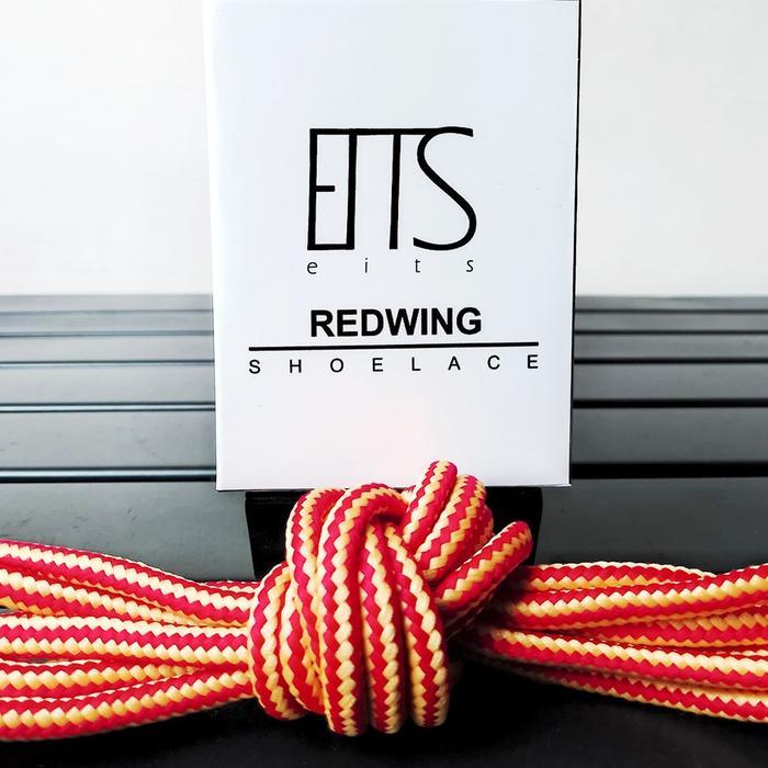 Tali Sepatu Safty Boot Redwing Pria Round Shoelace Red Wing Redwings Safety Shoe Laces - Merah Kuni