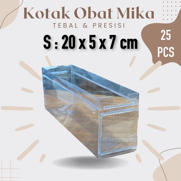 [25pcs] Kotak Obat Mika Plastik Apotek 20x5x7 S