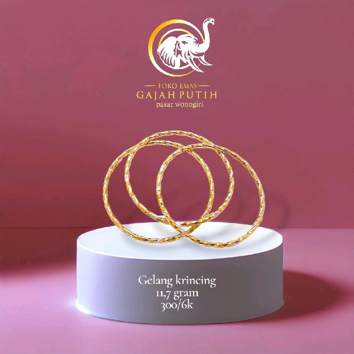 Gelang emas krincing 11,7 gram