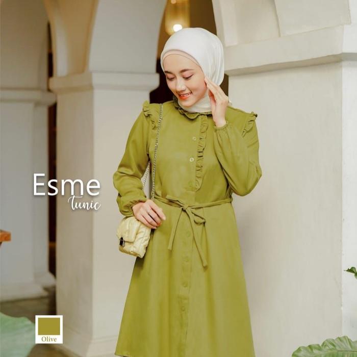 SITA.ID TUNIK ESME KEMEJA PANJANG SEMI FORMAL WANITA POLOS BUSUI