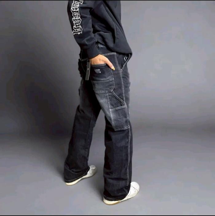 Celana jeans carpenter denim / carpenter denim pria baggy gombrong / jeans gombrong carpenter