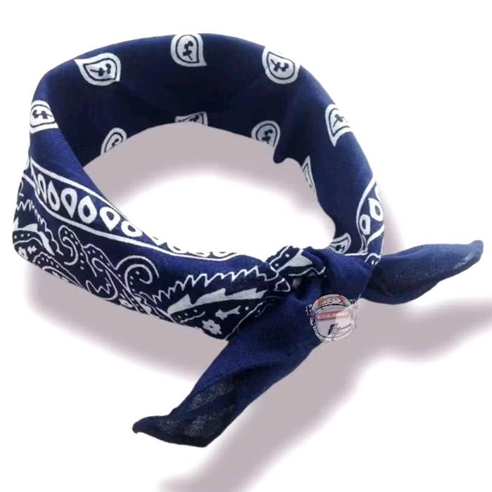 SLAYER KATUN MOTIF RETRO NAVY SLAYER BATIK BANDANA MULTIFUNGSI SAPUTANGAN