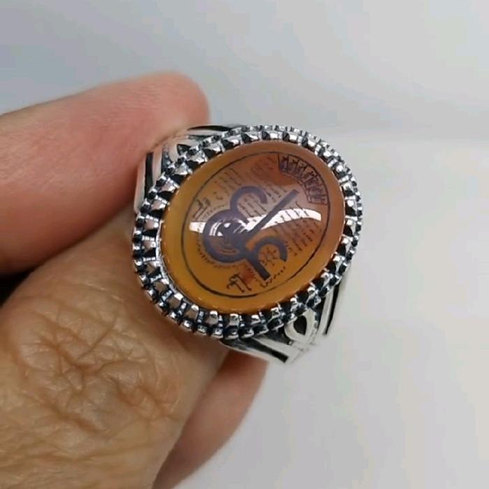 Cincin Perak Batu Akik Yaman Hiriz Ainun Ali