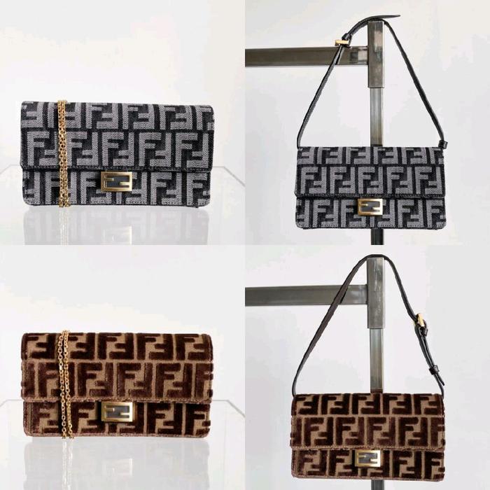 Fendi Baguette Wallet On Chain in FF