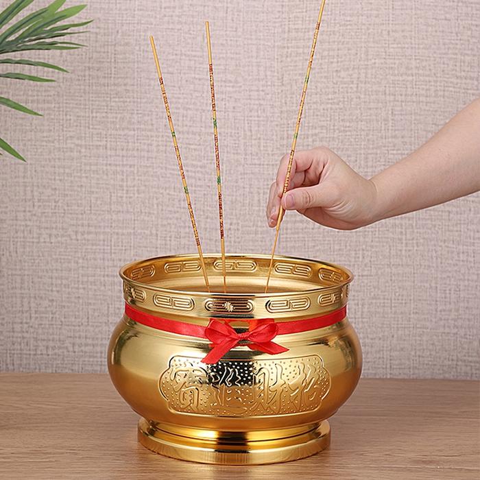 3.5/5inch Hiolo Tempat Hio Emas Kuningan / Hio Dupa Kuningan / Hiolo Tempat Dupa Hio Emas ( zhou cha