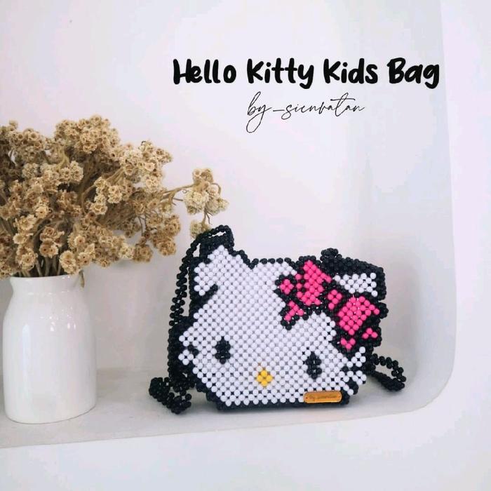 Hello Kitty Kids Beaded Bag - Tas Manik Manik Hello Kitty Handmade