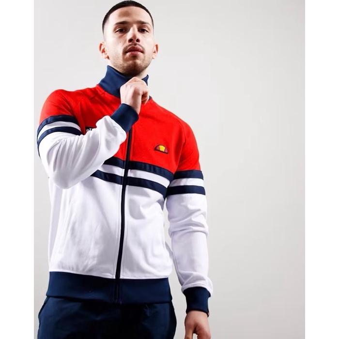 Ellesse Remini Tracktop Jacket In Red / White / Navy