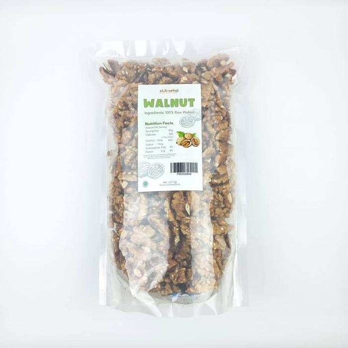 Club Sehat Walnut 1kg – Kacang Kenari Premium, Kaya Omega 3, Cemilan Sehat