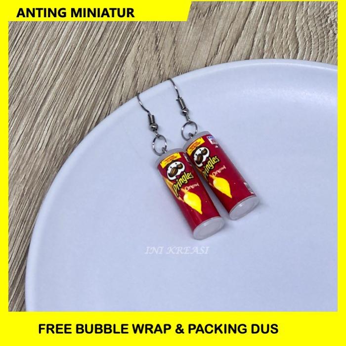 MINIATUR PRODUK ANTING PRINGLES