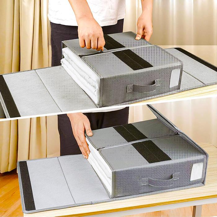 Bed Sheet Storage Box Collapsible Bed Sheet Organizer Large Capacity