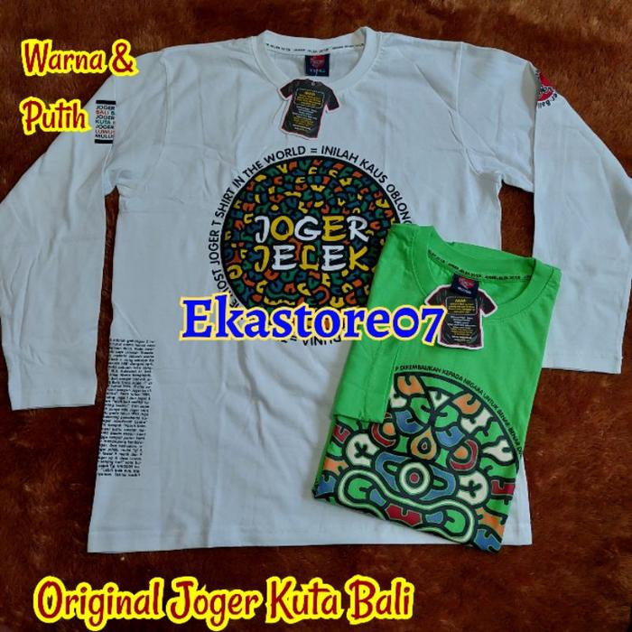 Kaos Joger Bali Original Lengan Panjang (Warna&Putih) Ready Stock Terbaru !!!
