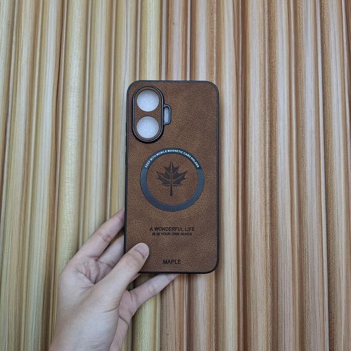 Case Maple Magnetic Untuk Xiaomi Poco F7 5G Softcase Leather Magsafe Promo