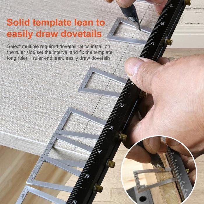 Dovetail Marker For Home Repair Aluminum Alloy Dovetail Marking Jig Wood Joints Dovetail Hand Tool D