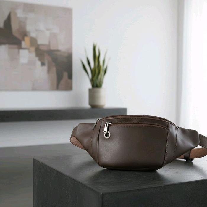 Tas Waitsbag Coklat Pria Bahan Kulit Sapi Asli Garut Berkualitas Tas Pria Kulit Sapi Asli Garut