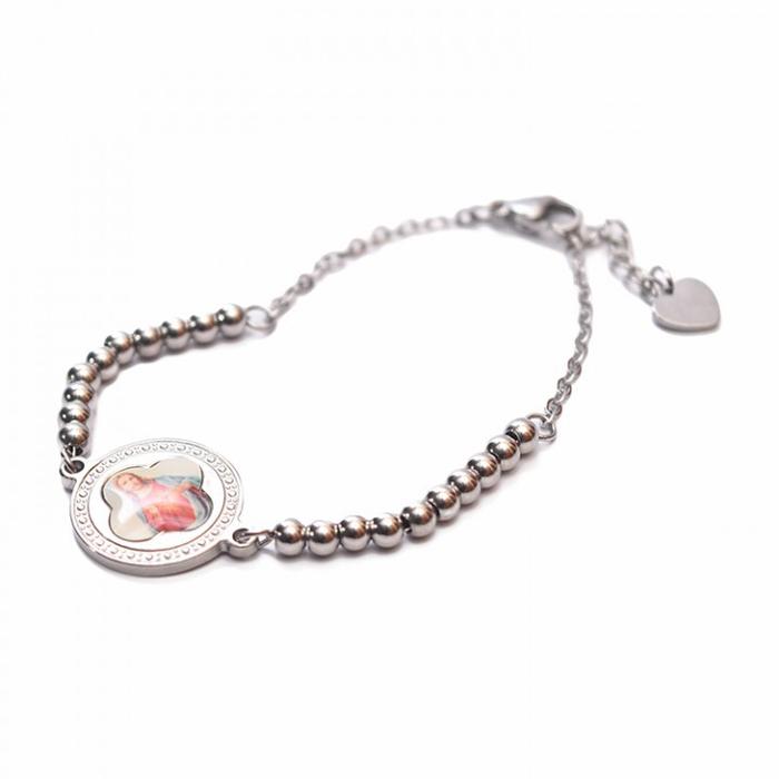 Gelang Stainless Steel Luxury Gambar Tuhan Yesus - Gelang Rohani Wanita - Gelang Yesus