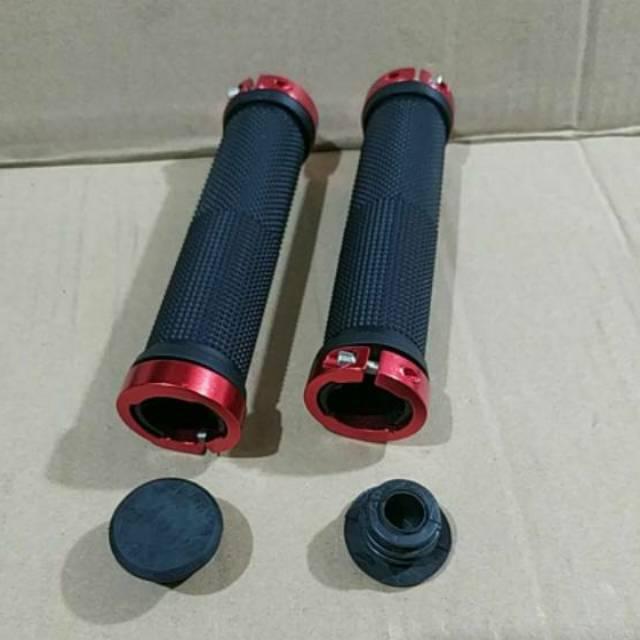 "Jual Produk handle grip hand grip sarung stang bmx mtb lock merah ''