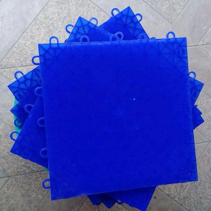 Interlock futsal 25 x 25 x 1,2 matras futsal/lantai futsal original/kokoh/kuat/warna biru