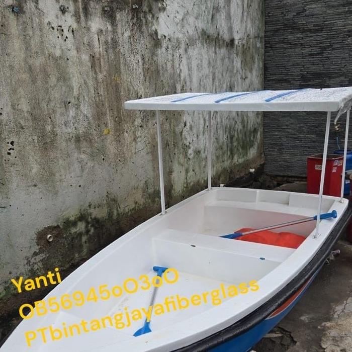 perahu fiber atau sampan dayung,kano duble,sepeda air itik mini goes,sepeda air hiyu jumbo ready sto