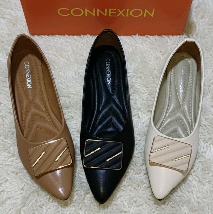 Connexion flatshoes / sandal /sepatu kerja wanita dengan Desain Elegan dan nyaman - Tersedia dalam W