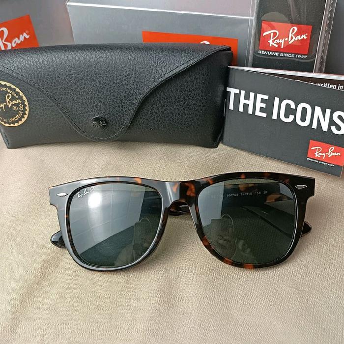 Kacamata Rayban Wayfarer RB2140 902/58 Leopard Lensesse Green Original