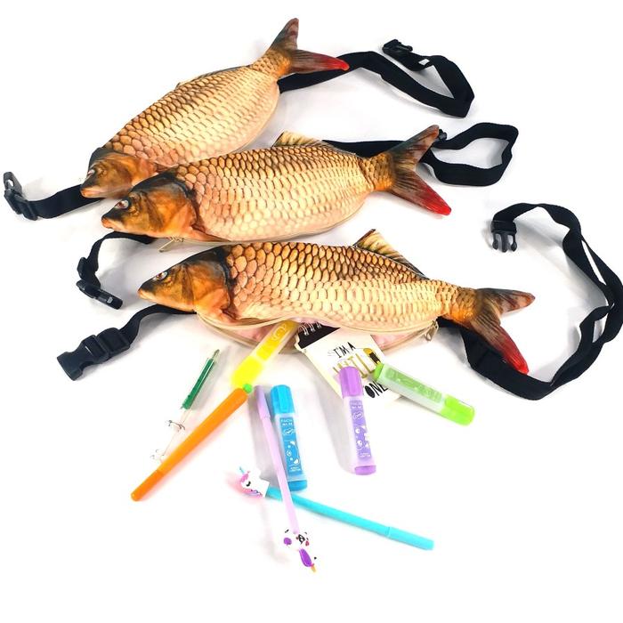 Tas Selempang Travel Punggung Dada Ikan Mas Karper Kecoklatan Kado tas konser concert bag Fish Bag F