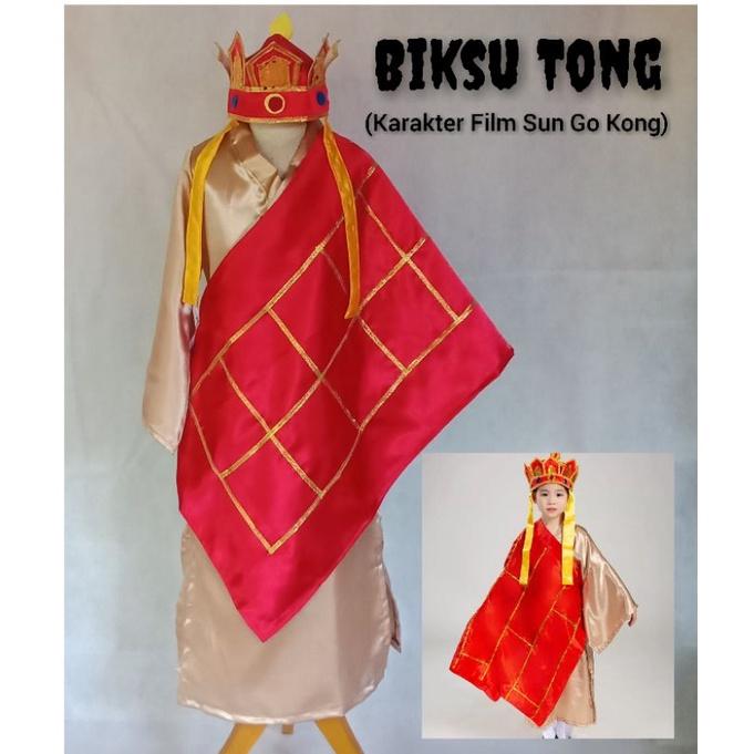 Kostum Biksu Tong Anak Dan Dewasa Cosplay Kostum Karakter Film Sun Go Kong