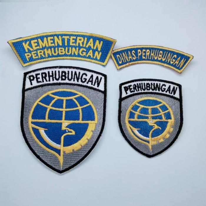 Logo Bordir Kemenhub / Logo Bordir Dishub / Atribut PDH Kemenhub / Atribut Dinas Kemenhub / Atribut