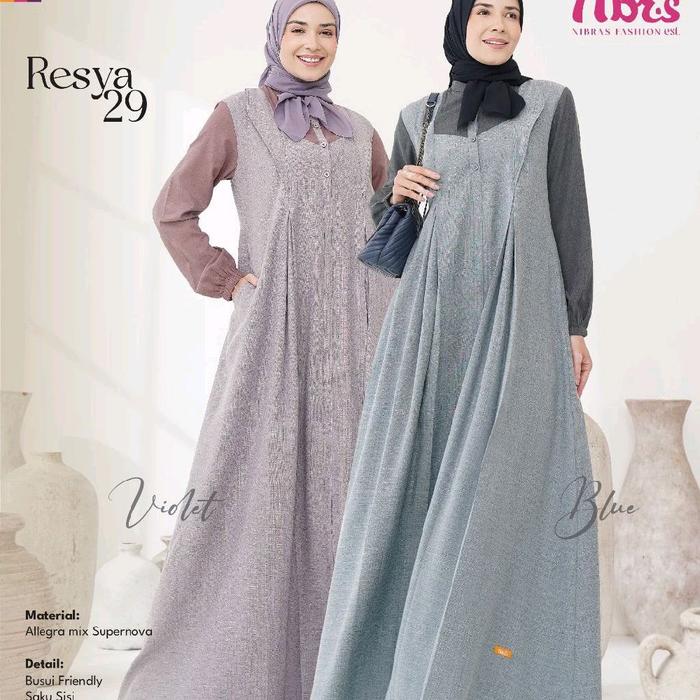 Resya 29 Nibras Gamis Dewasa Busui Friendly Baju Muslim Wanita