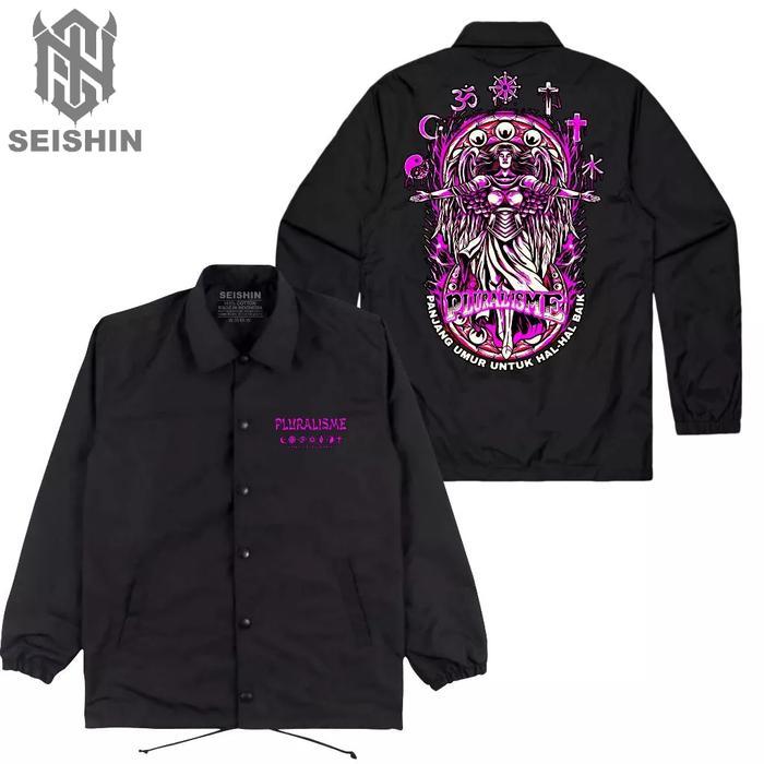 Seishin Jaket Coach Pluralisme black jacket
