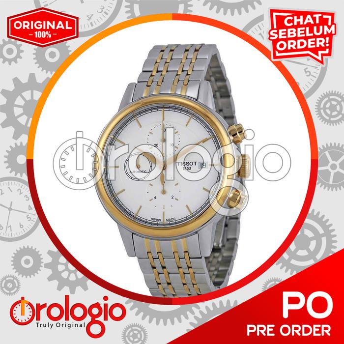 Tissot Carson T0852071105100 Jam Tangan Wanita Klasik Otomatis 30m Stainless Steel Safir