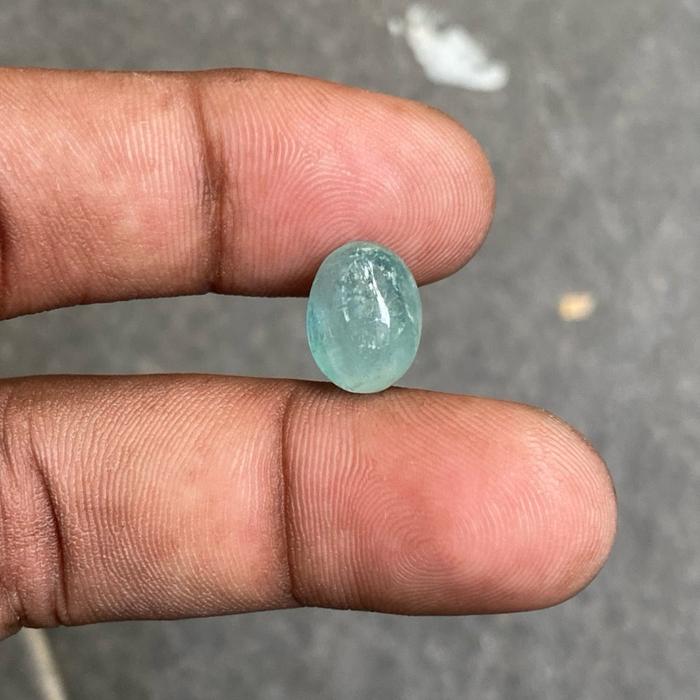 Batu Zamrud Colombia Cabochon Natural Nigerian Emerald beryl Jamrud CT 6.20 Dim 12x9.5x7