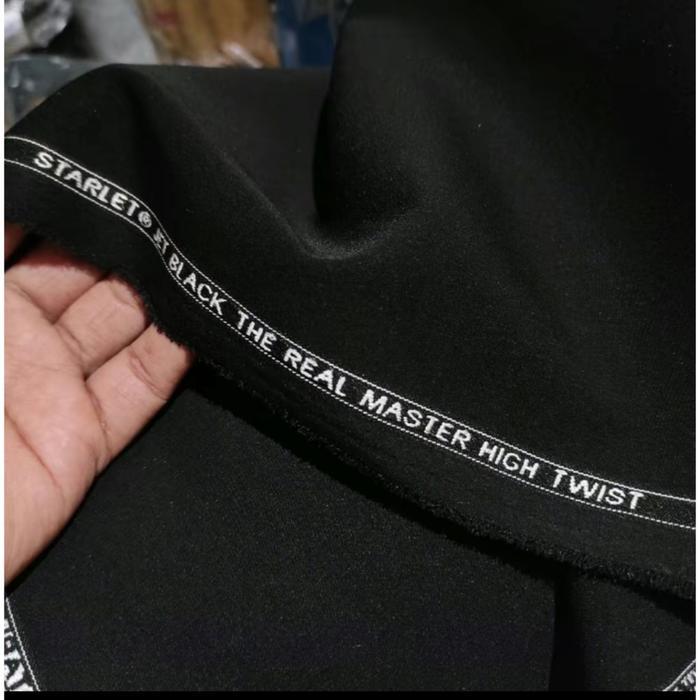 Kain Bahan Jet Black Starlet Celana Jas High Twiss Jet Black Starlet / Bahan Stelan Jas Jet Black St