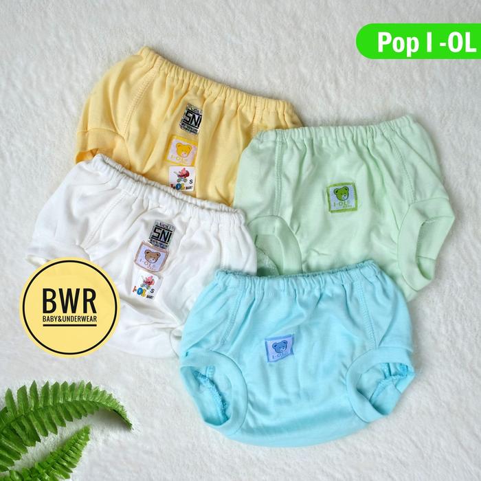 [ S, M ] Celana POP IOL | Celana Bayi Newborn Model kaki Bulat Pop - Bwr