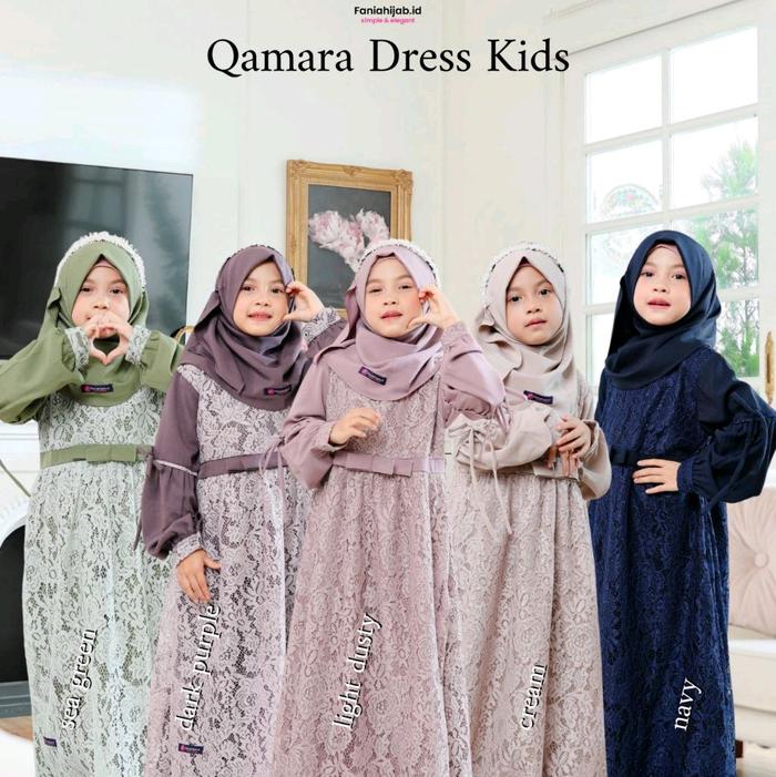 SARIMBIT LEBARAN - QAMARA GAMIS ANAK - BRAND FANIA HIJAB (Hanya Gamis)
