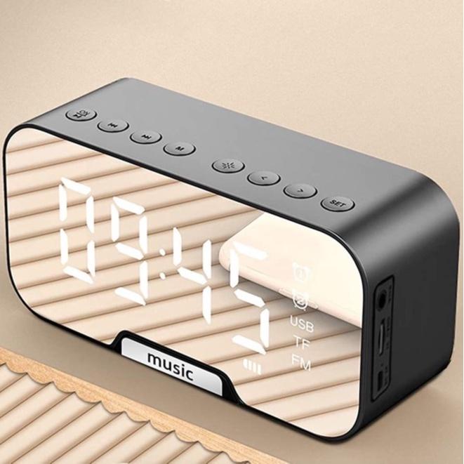 Speaker Jam Bluetooth Stereo Led Mirror Display / Digital Clock Alarm Bluetooth with Bass Speaker / 