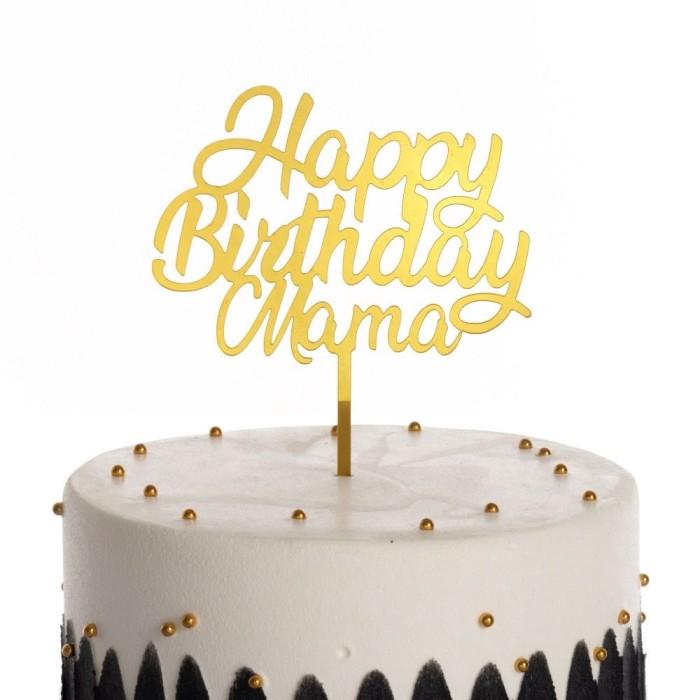 Topper Kue Happy Birthday Mama Happy Birthday Papa