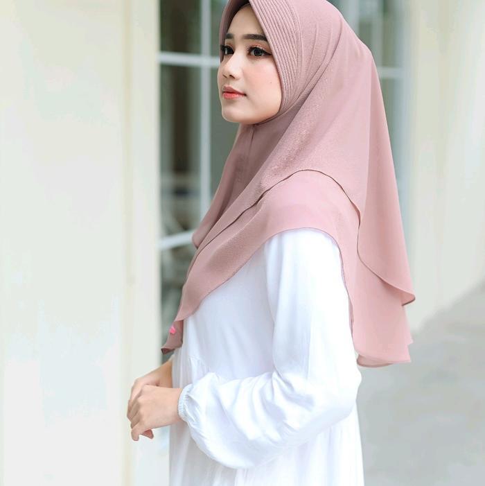 PROMO!! Jilbab Khimar Mini 2 Layer Cerutty Baby Doll Premium - Bahan Ceruty Jatuh & Lembut Kerudung 