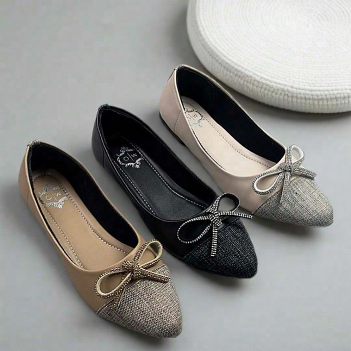 PREMIUM (READY) terjamin Faduzzi Sepatu Flatshoes Kerja sol karet VIKARI Terlaris